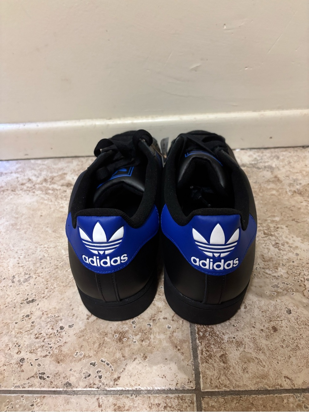 Adidas Superstar II Core Black / Semi Lucid Blue Mens 11.5/14 JR1632 - Picture 3 of 5